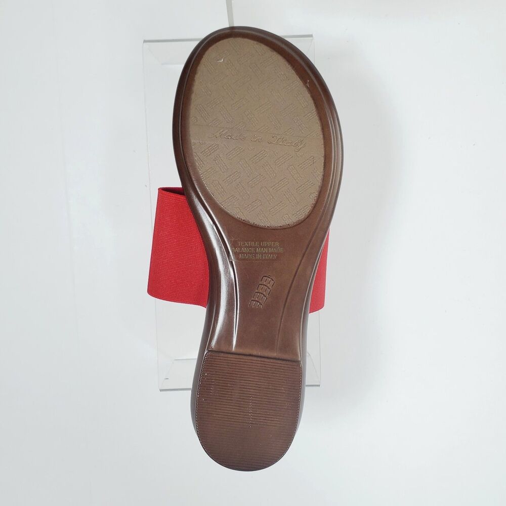 Italian Shoemakers Women’s Sandals Size 7 Red Thong Comfort Slip-On NEW with box - Picture 5 of 8